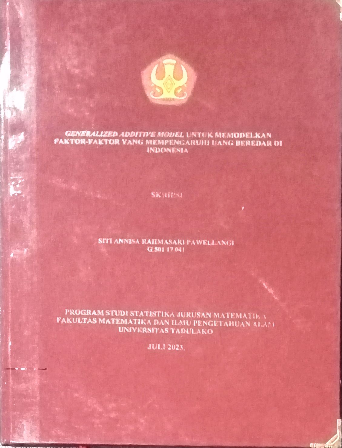 Generalized Additive Model Untuk Memodelkan Faktor-Faktor Yang Mempengaruhi Uang Beredar Di Indonesia